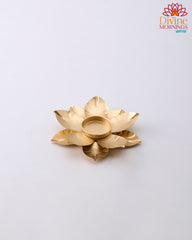 Matte Finish Lotus Metal Tealight Holder