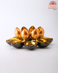 Elegant Metal Decor Gloss Finish 16 Tealights Holder