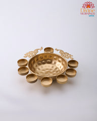 Peacock Urli with Tealight holders