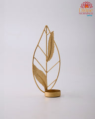 Metal Leaf Tealight Holder