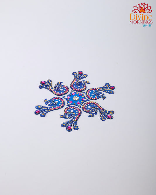 Splendid Peacock Acrylic Rangoli