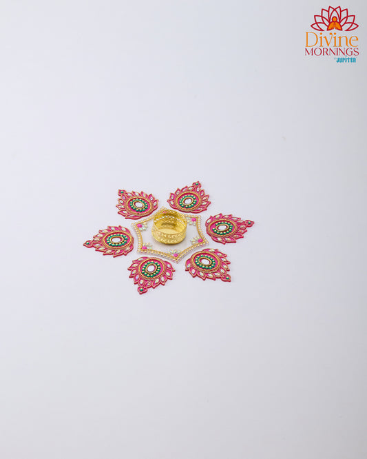 Petal Bloom Acrylic Rangoli