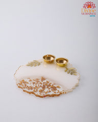 Transparent x White Haldi Kumkum Platter