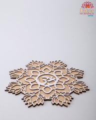 Lotus Om Rangoli Stencil