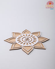 Floral Om Design Rangoli Stencil