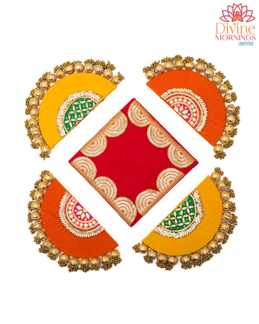 Velvet Floor Rangoli Set of 5