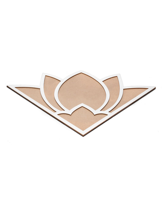 Lotus Whirl Corner Rangoli Stencil