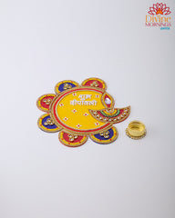 Illuminating Diya Acrylic Rangoli