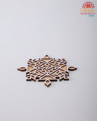 Diya Grid Rangoli Stencil