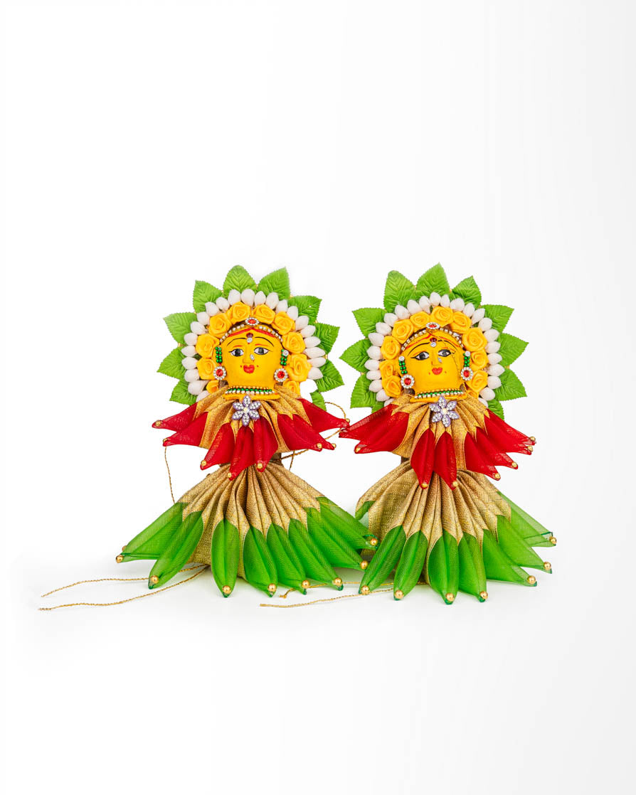 Elegant Lakshmi Diya Tying Pair 8 Inch