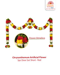 Chrysanthemum Artificial Flower 5pc Door Set Short