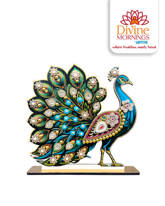Radiant Peacock Stand Pair