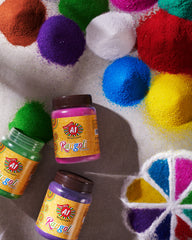 Multicolor Mini Pack of 10 Rangoli Powder