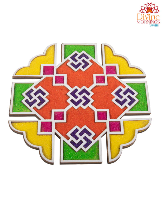 Floral Maze Rangoli Stencil