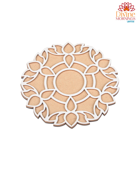 Floral Lotus Rangoli Stencil