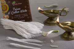 Pujaa Plus Long Cotton Wicks - 100 Wicks - Divine Mornings